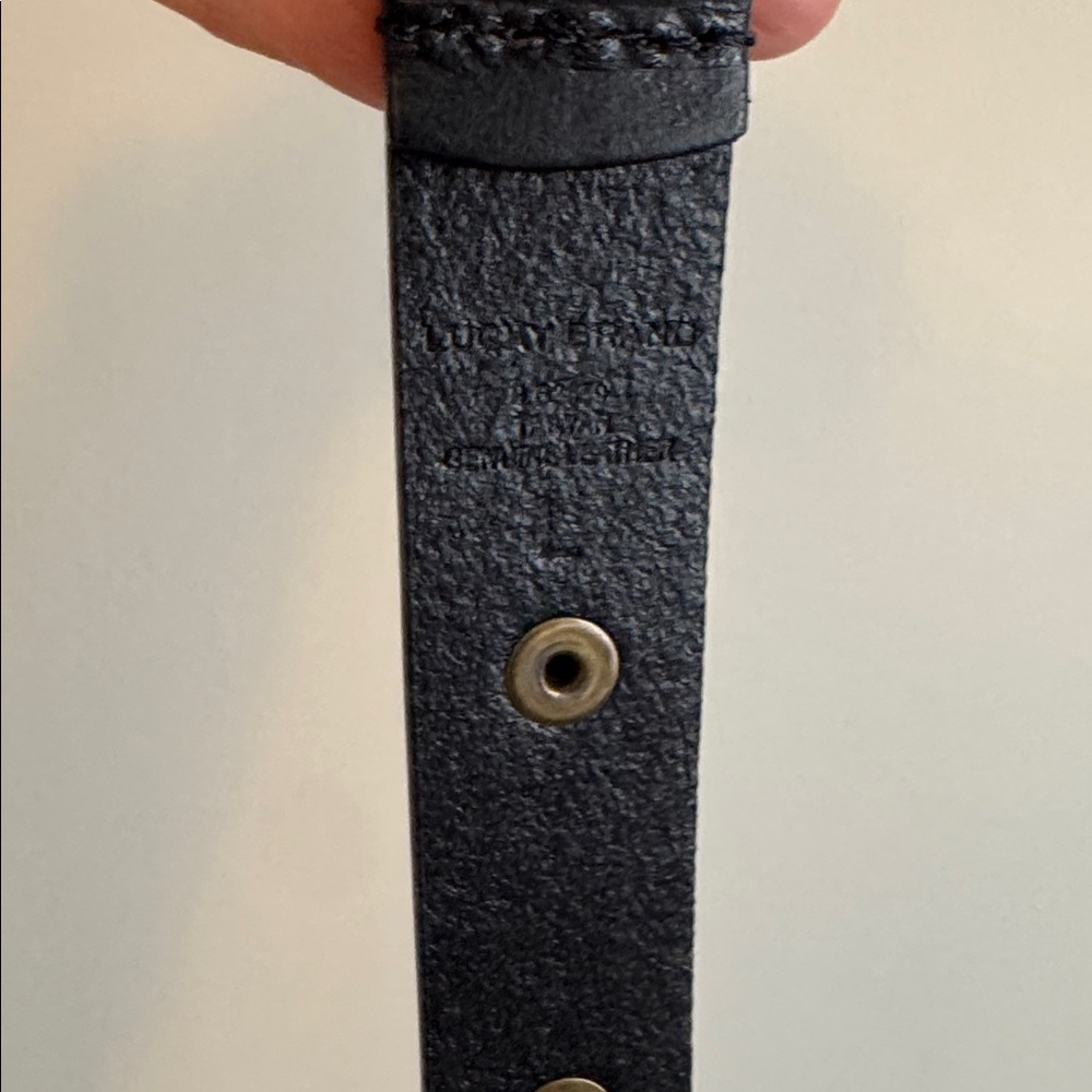 Lucky Brand Black and Gold Studded Belt, Medium. SAME DAY SHIPPING! - Picture 3 of 6